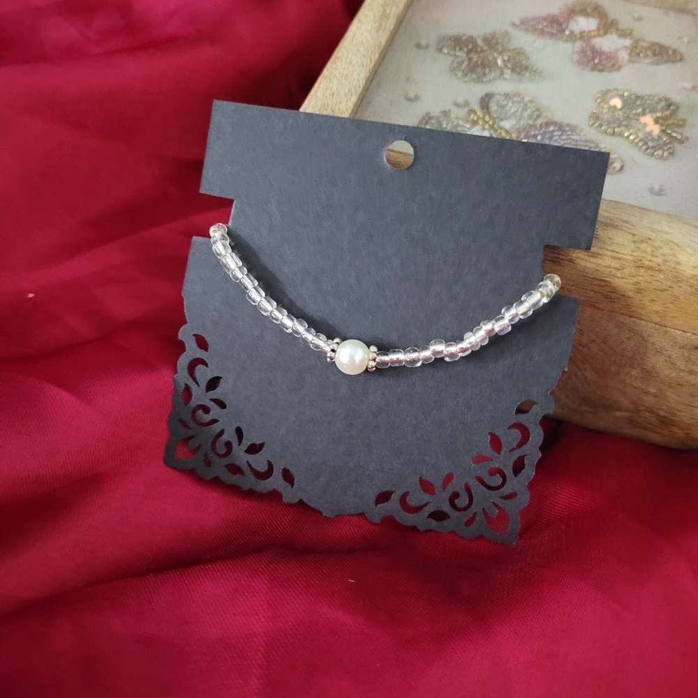 Elegant Silver Pearl Bracelet
